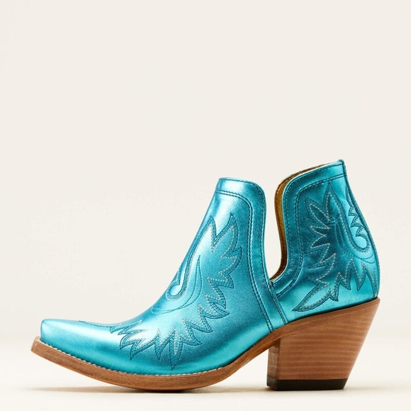 ARIAT WOMEN'S DIXON WESTERN BOOTIES/BOOT| Electric Calypso (Blue/Turquoise)| NEW - Picture 5 of 16